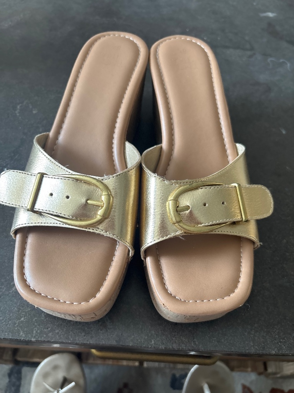 Golden sandals